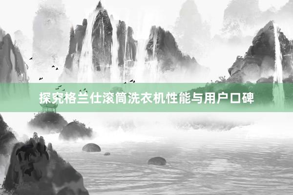 探究格兰仕滚筒洗衣机性能与用户口碑